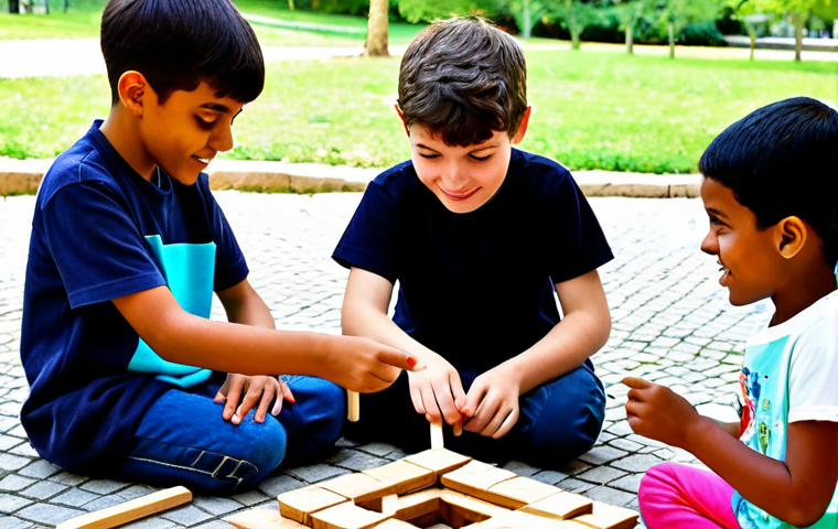 홈스쿨링과 사회적 기술 향상 - Image Prompt 1: Diverse Interactions and Skill Building** 홈스쿨링과 사회적 기술 향상 - Image Prompt 1: Diverse Interactions and Skill Building**