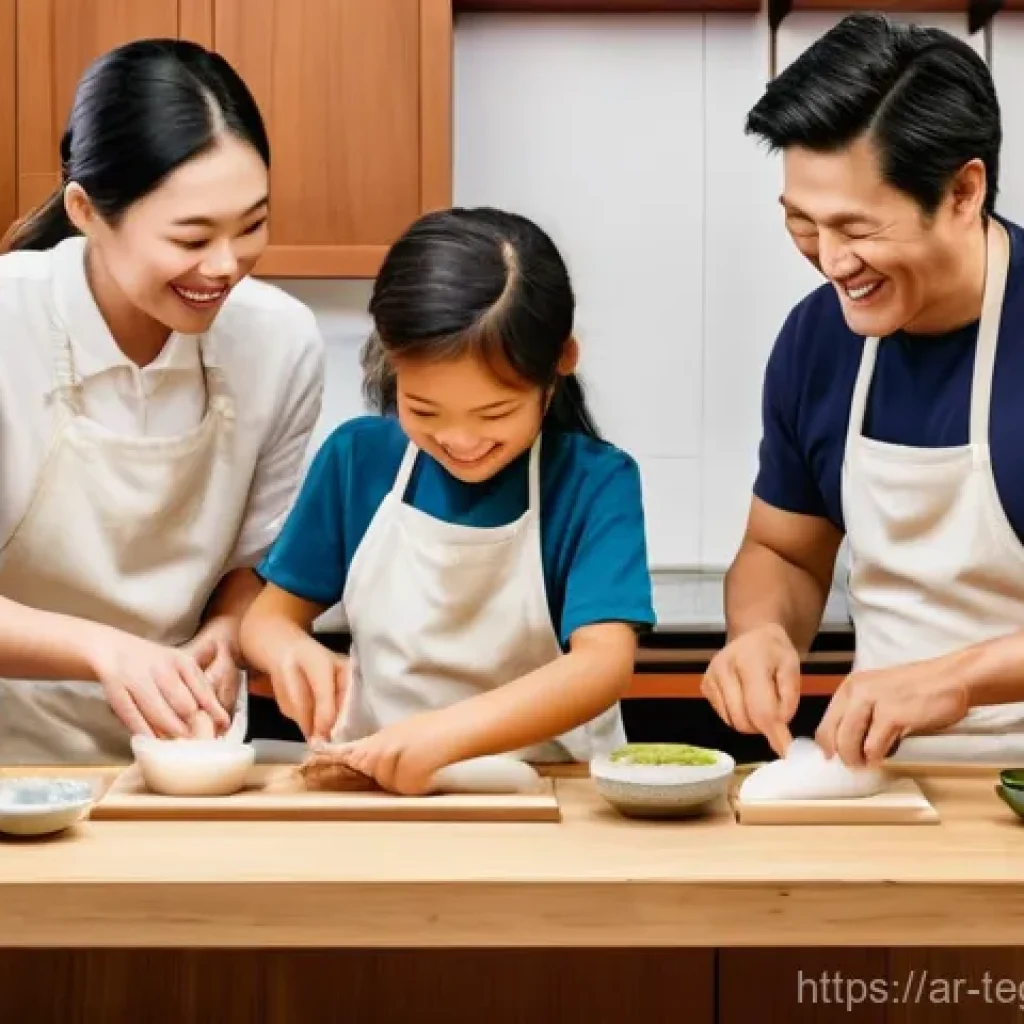 홈스쿨링에서의 다양성 존중 교육 - **Cultural Cooking Adventure:** A diverse family of four (two parents, a boy aged 8, and a girl aged...