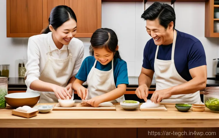 홈스쿨링에서의 다양성 존중 교육 - **Cultural Cooking Adventure:** A diverse family of four (two parents, a boy aged 8, and a girl aged...